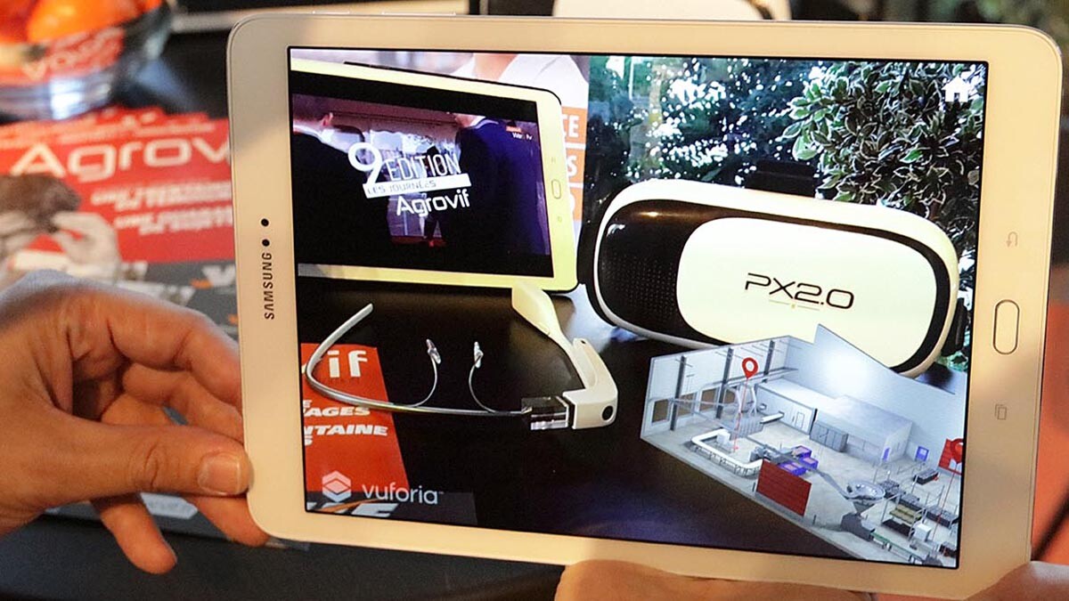 Digital Change 2016 vue d'une tablette Samsung en réalité augmentée