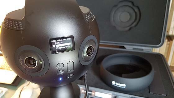 Caméra 360° Insta Pro 8K utilisée par Ouest Médias pour ses tournages