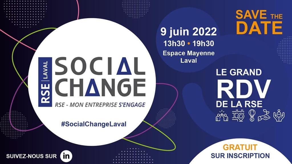 Visuel d'annonce du 1er Social Change Laval le 9 juin 2022