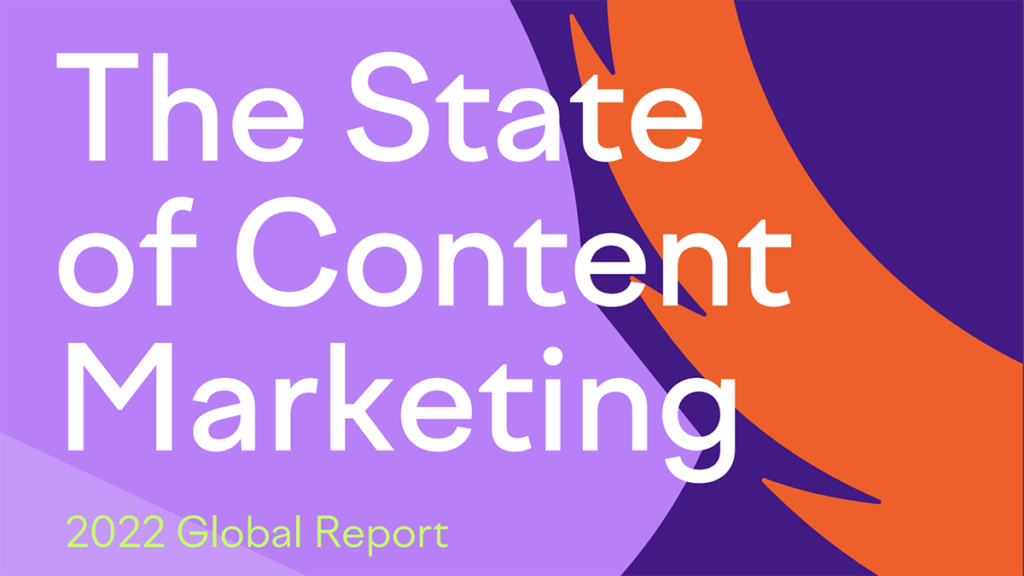 Visuel Semrush en copie d'écran sur lequel est indiqué "The state of content marketing"
