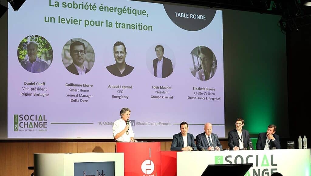 Table ronde Social Change Rennes 2022 consacrée à la sobriété énergétique comme l'un des leviers pour la transition