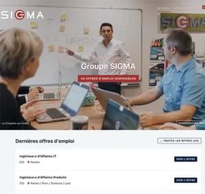 copie d'écran site internet Sigma infiormatique