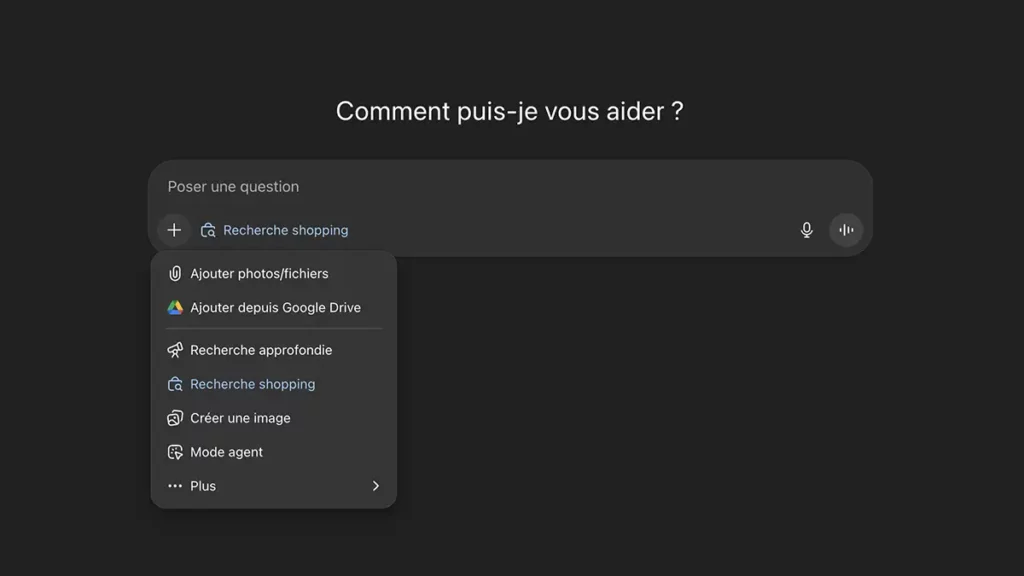 Copie d'écran de la recherche Shopping selon ChatGPT